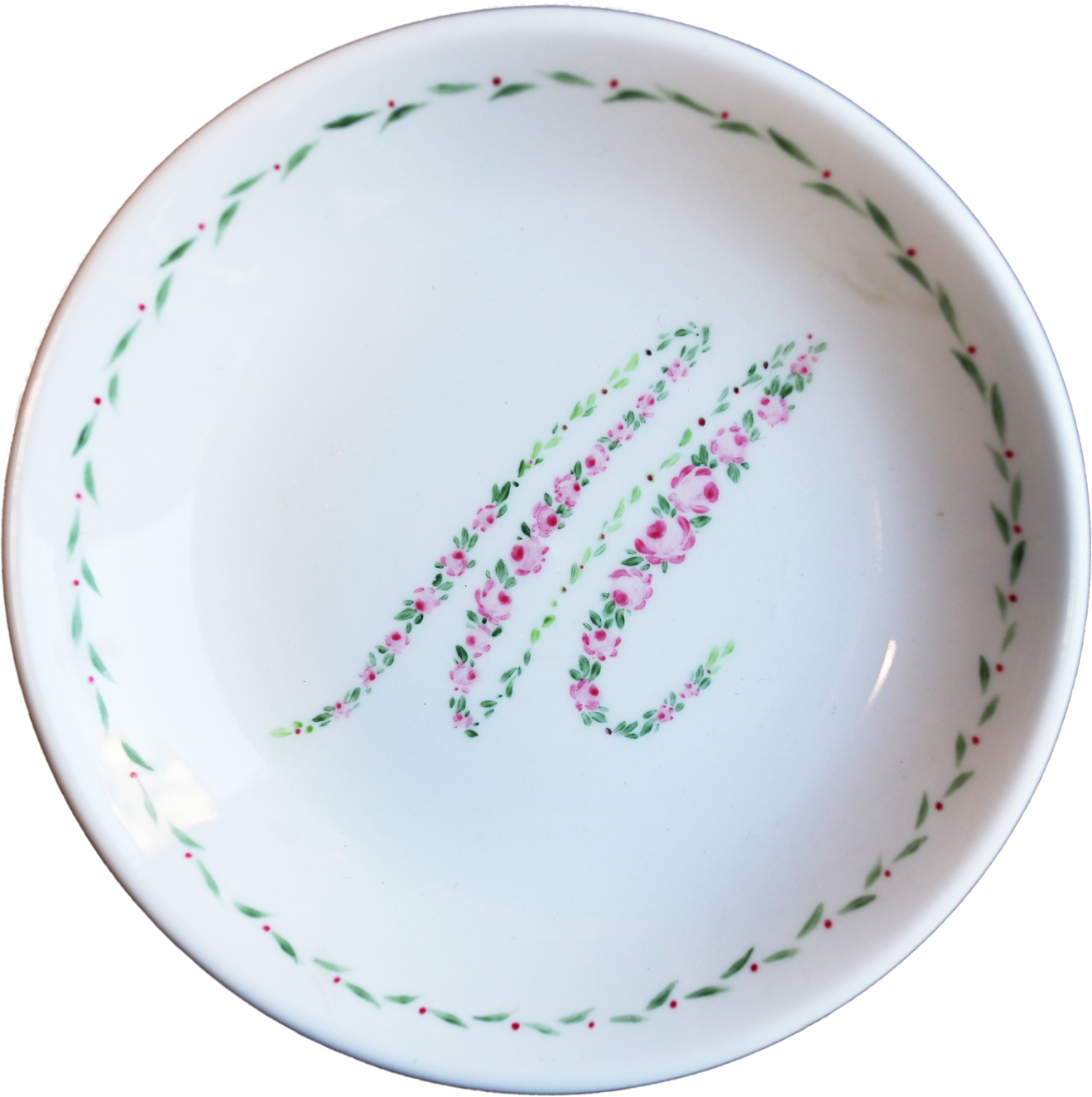 花文字のプレート